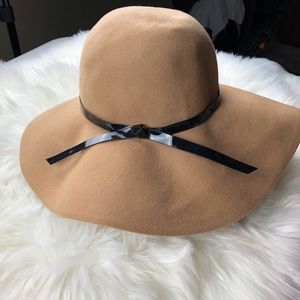 Scala Wool Tan Floppy Hat
